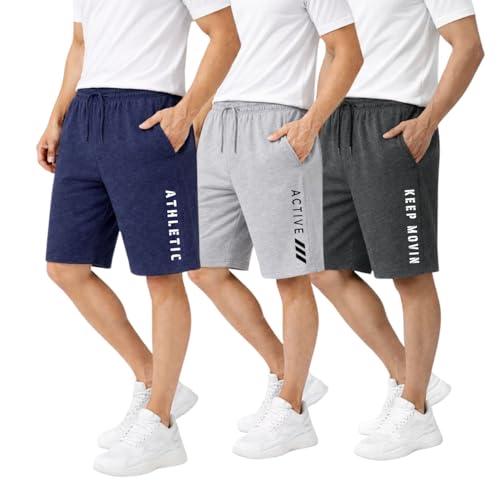 Image of KART BLACK Men's Regular Fit Shorts with Pocket /Casual Knit Shorts /Combo Pack of 3 /Summer Shorts