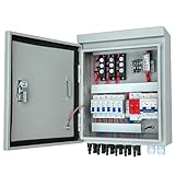GXELZK Solar Combiner Box with 6 Strings, 80 A Circuit Breakers. This photovoltaic Combiner Box is Suitable for Off-Grid Solar Power