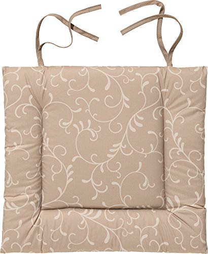 Erwin Müller Stuhlkissen Essen mit Bindebändern abwaschbar Taupe Größe...