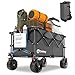 Produktbild Sekey XXL Plus Bollerwagen Faltbar mit Bremsen 200L 200KG Belastbar, Extra Breite Reifen All Terrain Bollerwagen, Patentiert Zusammenfaltbar aus Vier Richtungen, XXL-PlusB 4011, Anthrazit