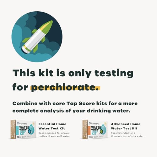 Image of Tap Score Perchlorate in Water Test Kit | Well or City | Full Report | EPA Certified Drinking Water Labs | #1 Best Home Water Test 2021-24 NYT Wirecutter | 100% Unbiased