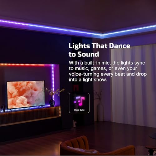 Image of OLIGHT RGBIC LED Strip Lights Ostrip2 16.4ft, Smart Control, APP | Work with Alexa,DC24V 2700K-6500K,IP65, ETL,DIY Color Changing, Music Sync,LED Lights for Bedroom, Cabinet, TV Home Decor