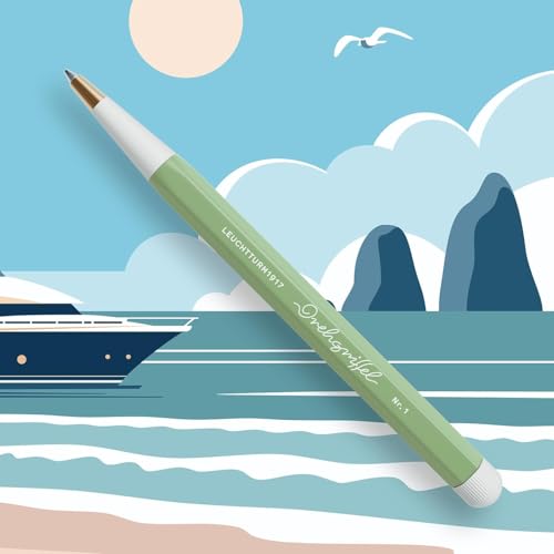 Image of LEUCHTTURM1917 Ball Point Pen Drehgriffel No.1 Sage Green | Royal Blue Ink, Twist Mechanism, Drehgriffel No. 1, Smooth Writing, Premium Stationery, Journaling