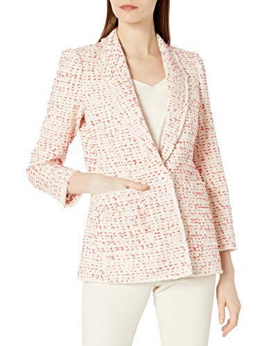 Rebecca Taylor Women's Beckie Tweed JKT, Poppy Combo, 8