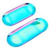 Funktionell - Dieses Regenbogentablett wird häufig für Schminktische verwendet, Küche, Badezimmereitelkeit, Desktop und andere Orte. Ordnen Sie Handtücher ordentlich, Schmuck, Kosmetika, Obst und Snack.