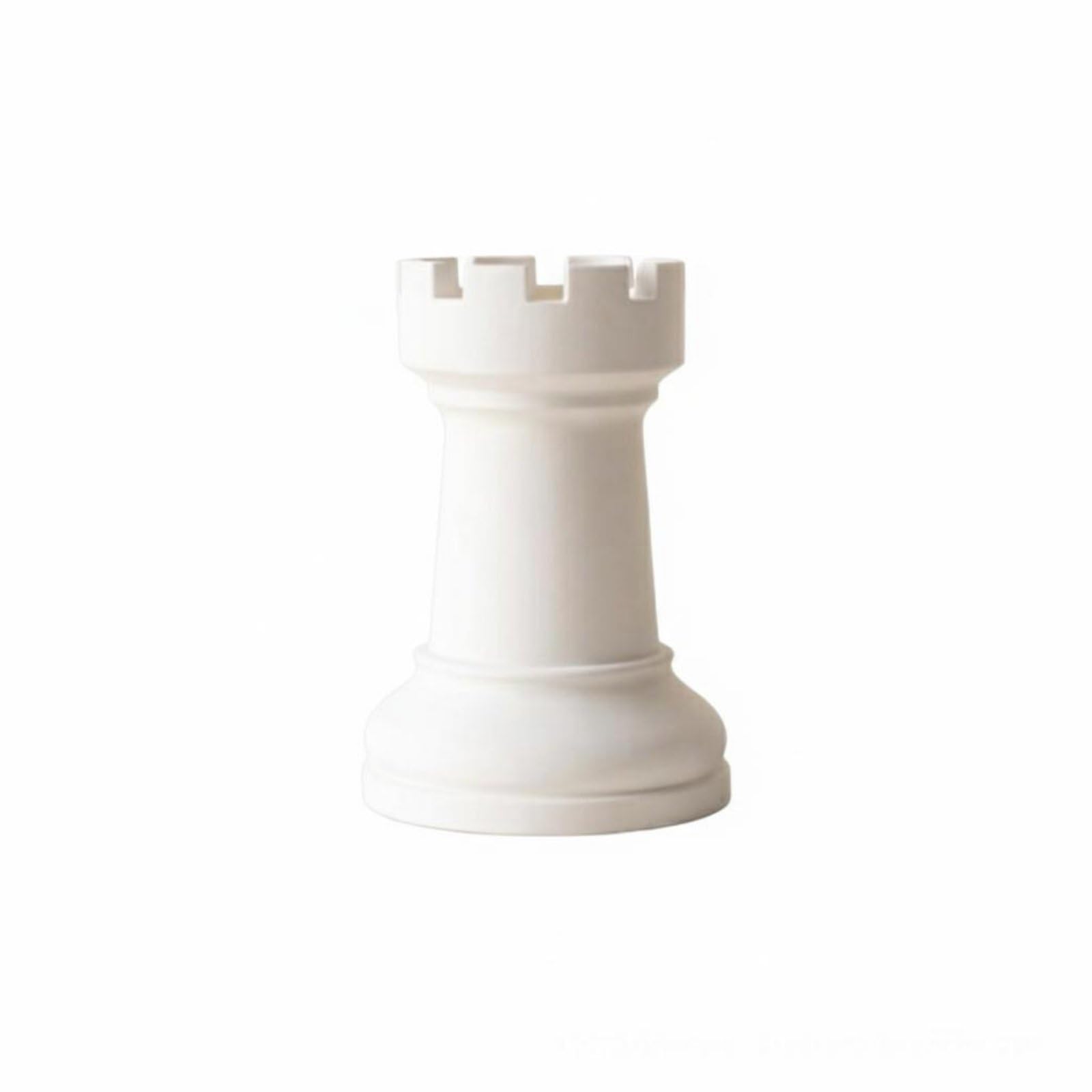 Creative Design Chess Piece Pen Holder Minimalist Design Rook Shaped Writing Utensil Cup Multi-Functional Castle Chess Piece Vase 3D Printed for Students, Office, Dorm Room, White-image-11