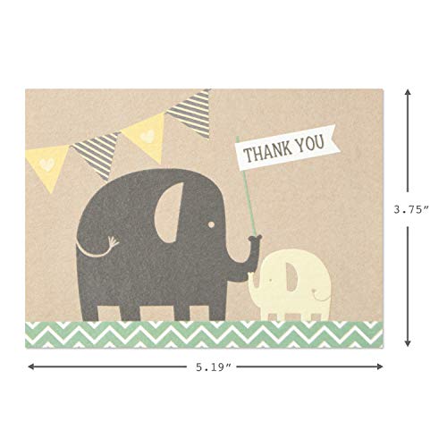 Hallmark Baby Shower Thank You Cards, Elephants (10 Cards with Envelopes) Buy Online in United