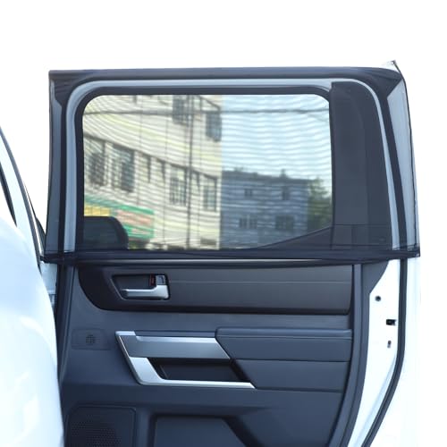 LLKUANG 100% protección contra insectos para Toyota Tundra 2007-2023, cortinas de malla transpirable para puerta/ventana, mosquiteras para ventana de coche, 2 unidades