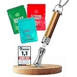 Dufuso Rauchentwöhnung Hilfsmittel Kette, Mehr Widerstand, 9x aromatisierte Filter, Nikotin & Chemiefrei, Simuliert Rauchgefühl, mit Echtem Rauchgefühl, Edelstahl Halskette Tigerauge
