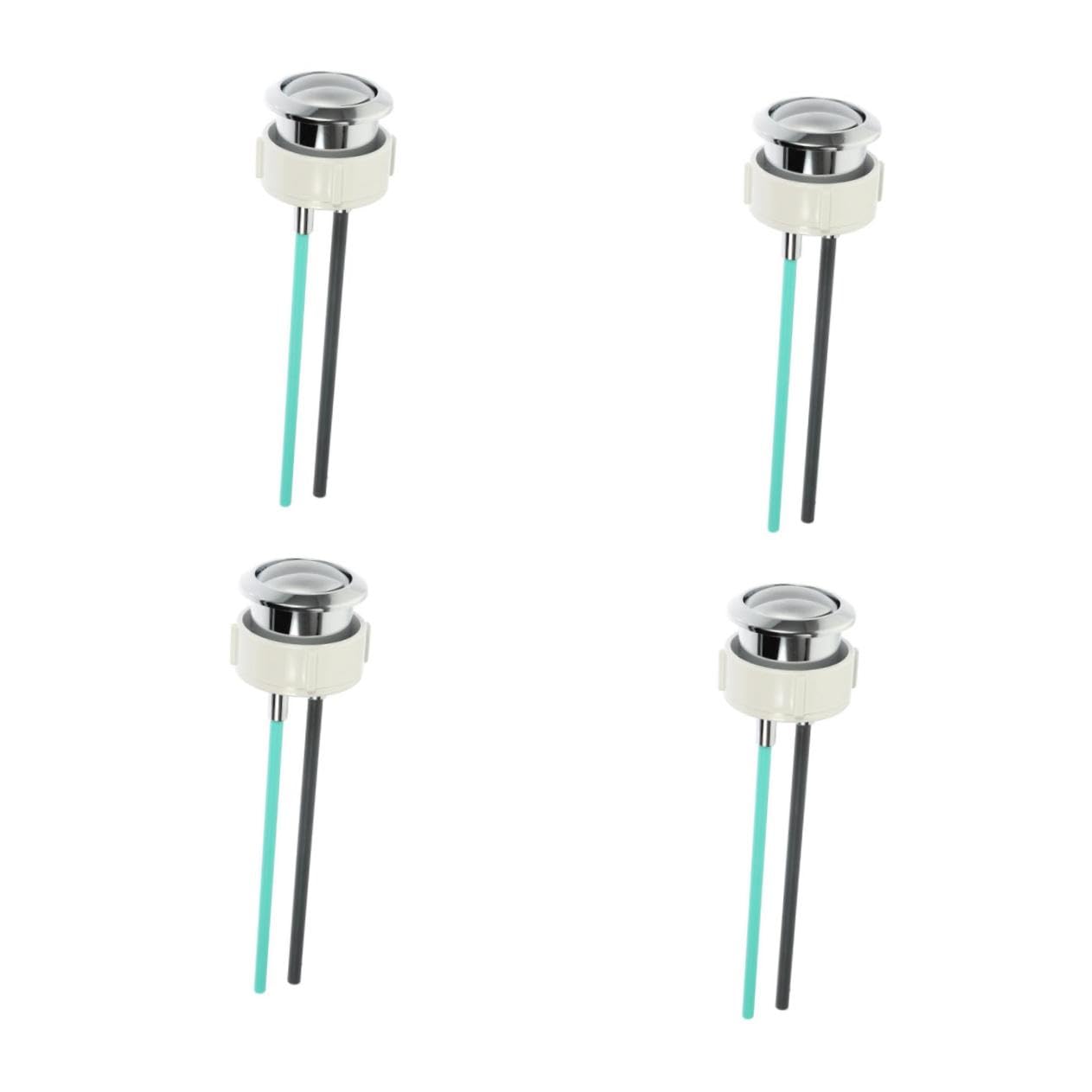 4 Pezzi Pulsanti Accessori Per Servizi Igienici Pulsante Sciacquone Pulsante Wc Serbatoio D'acqua Pulsante Rotondo Wc Cassetta Di Scarico Con Pulsante Per Wc Abs Argento