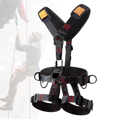 Genérico Arnés De Seguridad Para Escalada - De De Protección Contra Caídas Con Hebilla Ajustable | De Sujeción De Cuerda De Soporte De Cuerpo Completo, De De Escalada Arbor