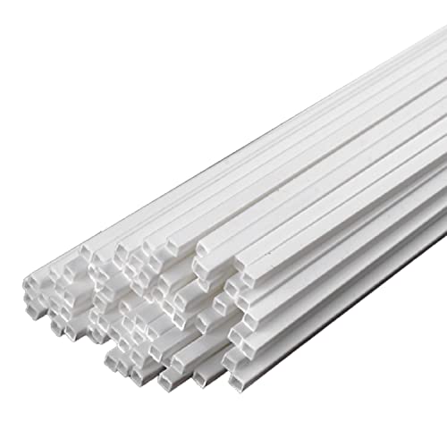 PHasz ABS Square Tube Side Length 3-5Mm Length 500Mm Easy Processing Suitable for Architectural Model Making,Side length 3mm(75pcs)