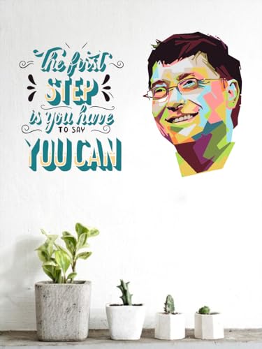 Image of Bill Gates Dream Quotes Office - Inspirational - Motivational - Quotes - Wall Sticker for Kids Room, Living Room, School, Library (Size - 60CM X 91CM)