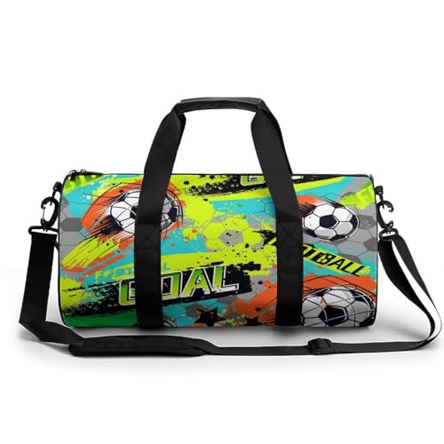 Sac de voyage duffel bag de 45cm coloris ballon de football pour le camping et la gym