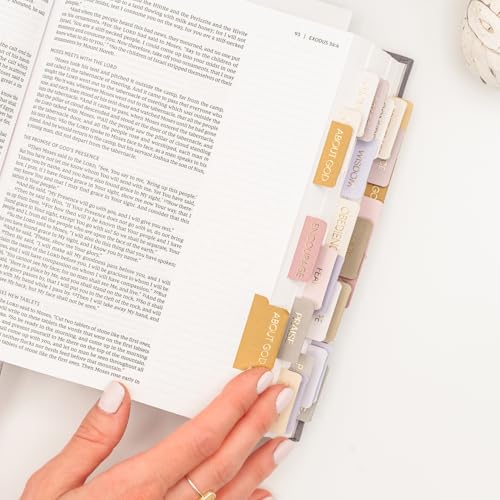 Image of Verse & Vow Topic Bible Tabs: 150 Tabs, 24 Topics for Verse Marking | Mark favorite Bible verses by topic; 5 tabs per topic plus blanks; prayer Bible tabs & journaling; laminated & durable