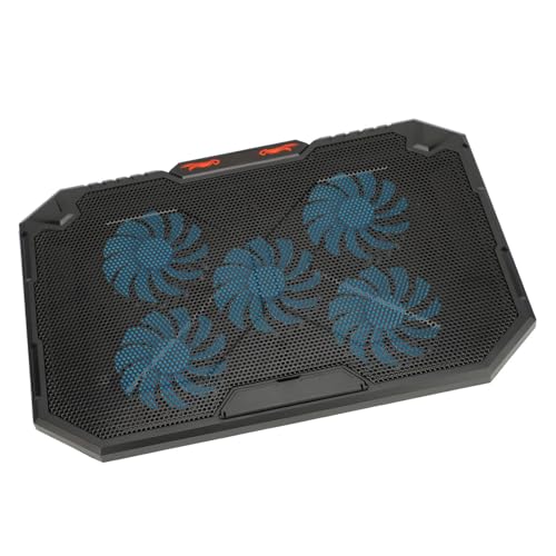 Base refrigerante con 5 ventiladores para laptops 13-17 pulg miniatura 4