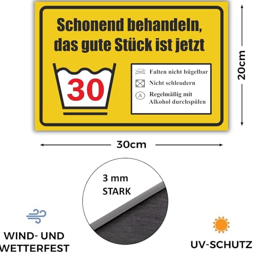 BerpaHome 30 Geburtstag Schild für Frauen und Männer - Deko Geschenke Schild zum 30 Geburtstag - 30x20 cm x 3 mm Kunststoff
