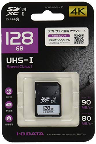I-O DATA UHS-I UHS Xs[hNX3Ή SDJ[h 128GB SDU3-128GR