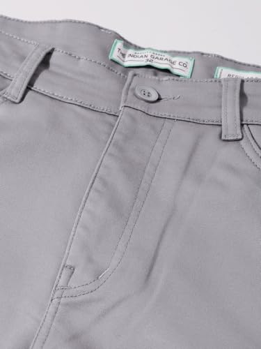 Image of The Indian Garage Co Men Mid-Rise Stretchable Regular Fit Chinos
