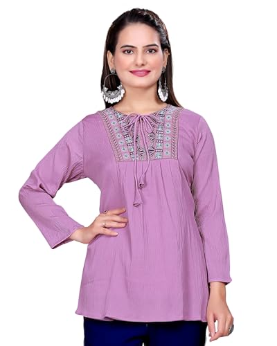 Image of Women's Casual Floral Printed Shirt | Button-Down Collar Three-Quarter Sleeve Top | Stylish Trendy Printed Shirt for Women | Relaxed Fit Cotton Shirts | Western Style Tops