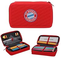 FC Bayern München Federmappe Rot Federtasche Schüleretui gefüllt Etui FCB