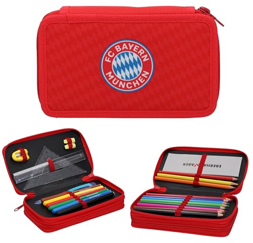 FC Bayern München Federmappe Rot Federtasche Schüleretui gefüllt Etui FCB