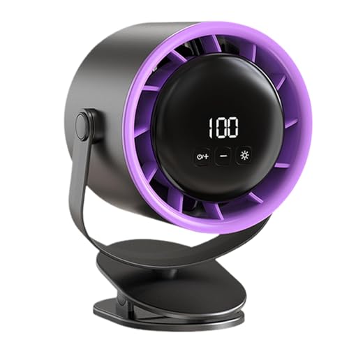 Dubbulon Ventilador de clip para dormitorio, clip de alta velocidad en el ventilador | Pantalla digital 100 velocidades Clip de 6 pulgadas en el ventilador - 4000 mAh Cargo por la turbina del aire