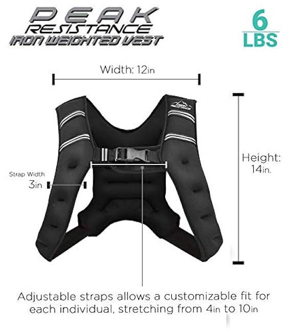 Aduro Sport Weighted Vest Workout Equipment, 4lbs/6lbs/12lbs/20lbs/25lbs/30lbs Body Weight Vest for Men, Women, Kids
