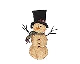 Craft Outlet Chenille Snowman with Top Hat Figurine, 16.5-Inch
