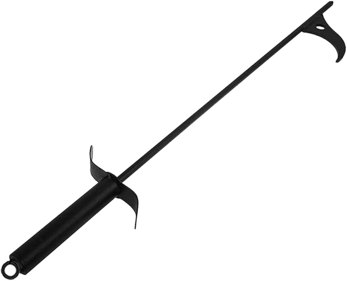 Fireplace Poker Tool Ergonomic Handle Fire Pit Tongs for Camping Outdoor Use -Handled for Easy Barbecue Hearth Heavy Duty Fireplace Accessory