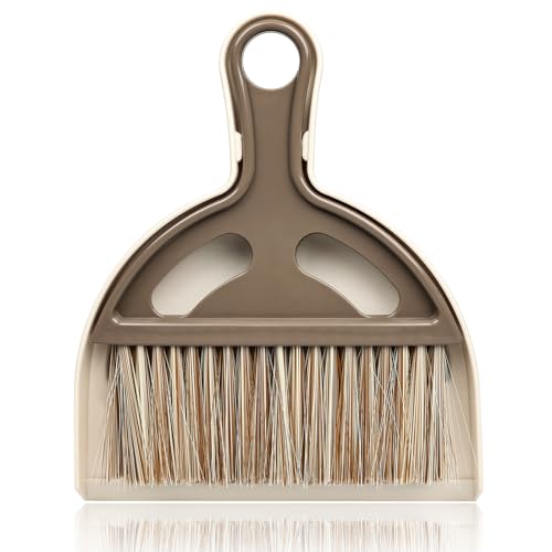 Small Mini Hand Broom and Dustpan - Mini and Hand Broom and Dustpan Set for Cat Litter, Kitchen, Tables, Countertops, Cars