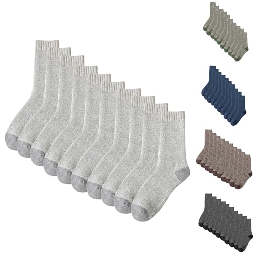 Crew Hiking Socks Cushion Moisture Wicking, Arch Compression Boot Socks Moisture Wicking Durable Comfortable Fit Sock