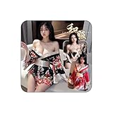 [Annielace] 浴衣 和服 花魁 コスプレ セクシー 前開き 腰巻き 着物 ランジェリー 過激 誘惑 和風 女性 花柄 大和撫子 下着 エロ 可愛い 仮装 衣装 エッチ な えろい ナイトドレス パジャマ ガウン ショート コスチューム ミニスカート ミニ 大人用 人気