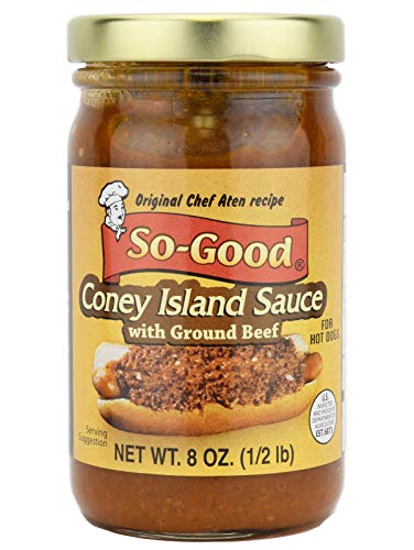 So-Good Coney Island Sauce with Ground Beef 8 oz Jar