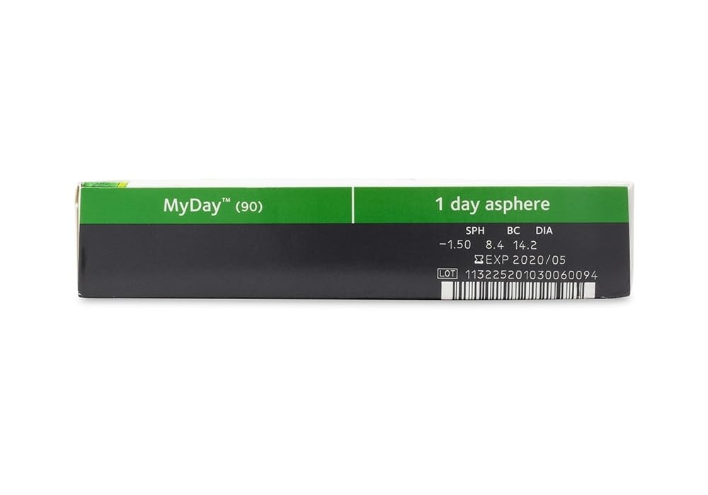 CooperVision MyDay Einmalkontaktlinsen, Weiche Tageslinsen, Silikonhydrogel, -02.25 Dioptrien, 90 Stück