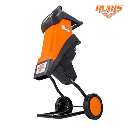 Broyeur de végétaux électrique 2400W RURIS ST100s contre branches