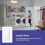 Lutron Maestro LED+ Motion Sensor/Dimmer Switch with Wallplate | 150W LED | Single Pole/Multi-Location | MSWCL-OP153M-WH | White - Image 3