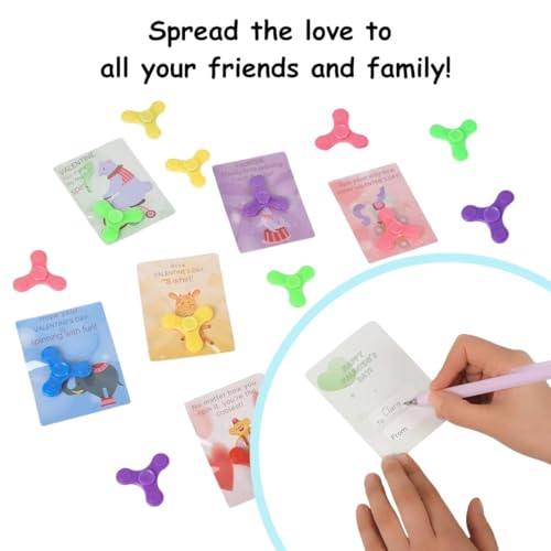 NUJOVI 28-Pack Delightful Valentine's Day Gifts for Kids with Fidget Toys - Specially for Valentines Day Cards for Kids School, Kids Valentines Day Cards, Valentines Day Gifts for Kids Classroom by NUJOVI - Used condition - Image 6