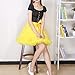 Shimaly Tutu Skirt as Well as Petticoat above Knee Underskirt Tulle Crinoline slip (Yellow, S-M)