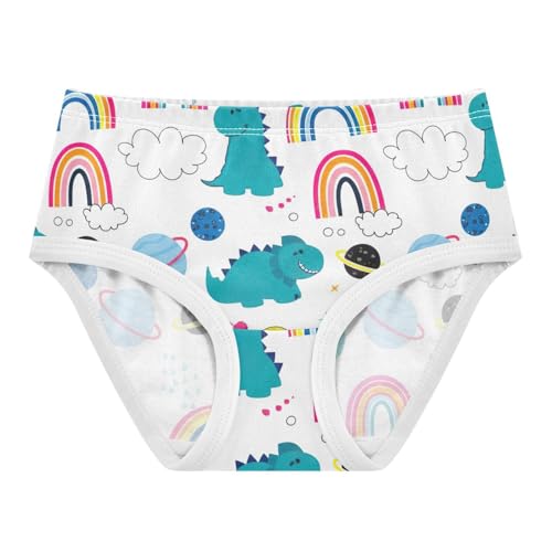 Flower Girls Underwear Toddlers 2t Cotton Girl Panties Cute Cute Dinosaurs Rainbows White Briefs Underpants