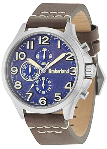 Montre Timberland Brenton homme bracelet en cuir marron 15026JS-03