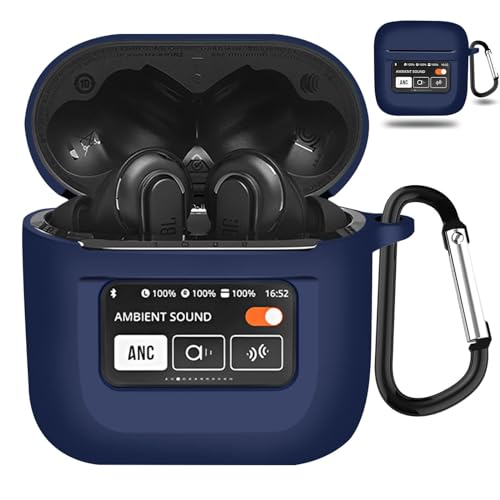 YAODLE JBL TOUR PRO 2 �P�[�X �Ή� JBL TOUR PRO 2 ��p�ی�J�o�[ �t��V���R���ی�P�[�X �ϏՌ��� �h�o �y�ʏ��^ �����h�~ �����[�d�\ �j�����p �J���r�i�t��(�u���[)