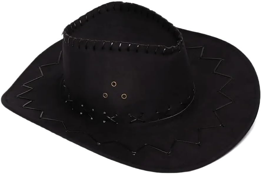 Men Lady Fashion Cowboy Hat Unisex Cap Polyester West Fancy Dress(Coffee)