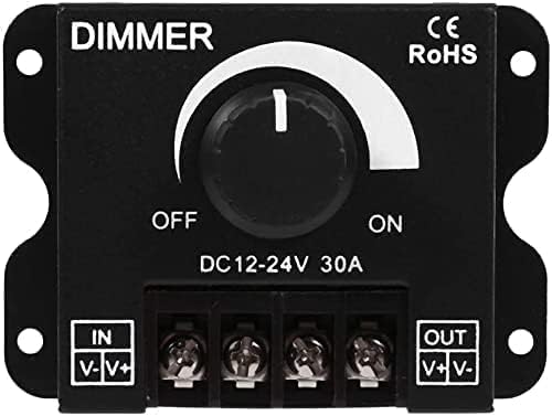 Led Switch Dimmer, DC 12V-24V 30A PWM Dimming Controller, Adjustable Brightness Light Switch Dimmer Controller for LED Strip Light