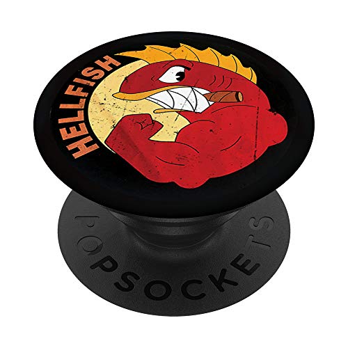 Flying Hellfish Raging Abe Cartoon Nostalgia PopSockets PopGrip Intercambiable Cover
