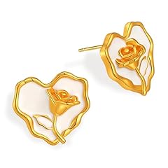 White enamel rose heart