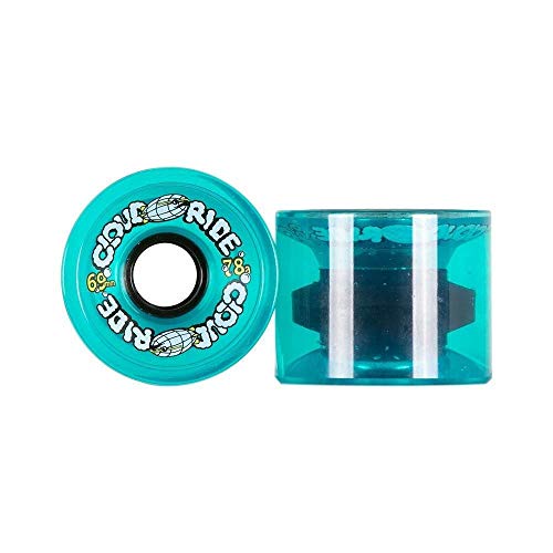 Cloud Ride! Wheels Cruiser 69Mm 78A Longboard Wheels, Clear Turquoise #TOP1