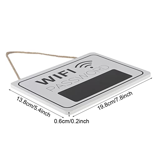 Yechiry WiFi-Passwortschild, Wandtafel mit verwittertem Holz für Zuhause, Café, Büro (weiß)