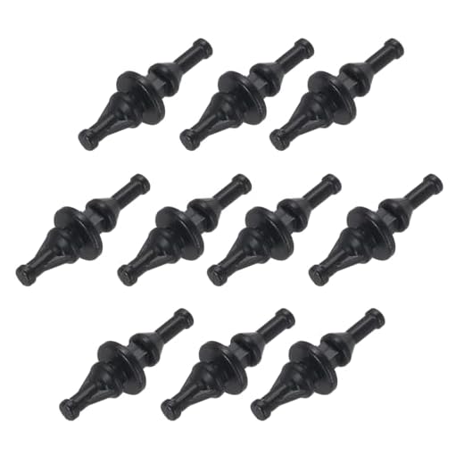 10PCS Fan Shock Absorbing Rubber Nail, Short Style Computer Hardware Cooling Fan Screw Anti Noise Shockproof Silicone Rubber Cooler for PC, Black
