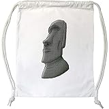 Fuerte y duradero Azeeda \'Cabeza de Isla de Pascua\' Cordón/Bolsa de Gimnasio (DB00022975)